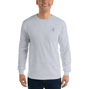 Blue Heron | Embroidered Long Sleeve Shirt