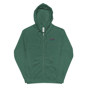 Sand Bar | Embroidered Unisex fleece zip up hoodie