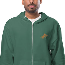 Load image into Gallery viewer, Waves | Unisex fleece zip up hoodie