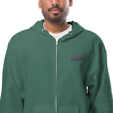 Load image into Gallery viewer, Sand Bar | Embroidered Unisex fleece zip up hoodie