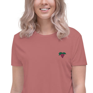 Grapes | Embroidered Crop Tee